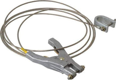 Hubbell Workplace - 19 AWG, 10 Ft., C-Clamp, Hand Clamp, Grounding Cable with Clamps - Noninsulated - Exact Tool & Supply