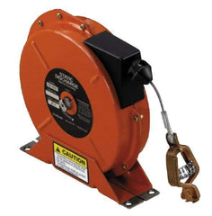 Hubbell Workplace - 1/8 Inch x 50 Ft. Stranded Cable Grounding Reel - Spring Driven Reel - Exact Tool & Supply