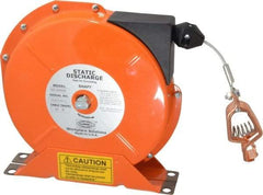 Hubbell Workplace - 1/8 Inch x 50 Ft. Stranded Cable Grounding Reel - Spring Driven Reel - Exact Tool & Supply