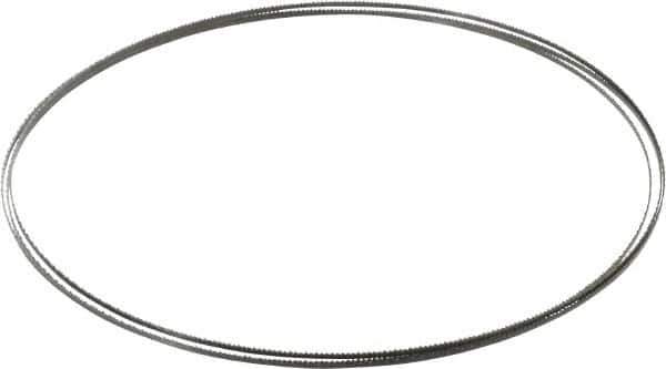 Starrett - 14 TPI, 7' 9-1/2" Long x 1/8" Wide x 0.025" Thick, Welded Band Saw Blade - Carbon Steel, Toothed Edge, Raker Tooth Set, Flexible Back, Contour Cutting - Exact Tool & Supply