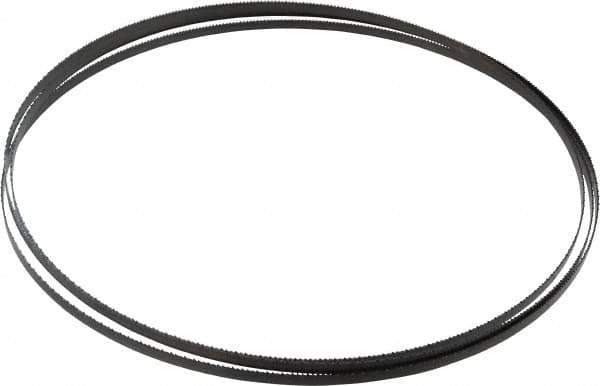 Starrett - 14 TPI, 7' 9-1/2" Long x 1/4" Wide x 0.025" Thick, Welded Band Saw Blade - Carbon Steel, Toothed Edge, Raker Tooth Set, Flexible Back, Contour Cutting - Exact Tool & Supply