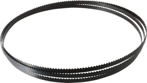 Starrett - 6 TPI, 7' 9-1/2" Long x 3/8" Wide x 0.025" Thick, Welded Band Saw Blade - Carbon Steel, Toothed Edge, Raker Tooth Set, Flexible Back, Contour Cutting - Exact Tool & Supply