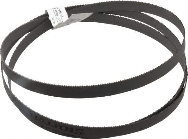 Starrett - 14 TPI, 5' 4-1/2" Long x 1/2" Wide x 0.035" Thick, Welded Band Saw Blade - Bi-Metal, Toothed Edge, Raker Tooth Set, Contour Cutting - Exact Tool & Supply