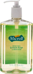 MICRELL - 12 oz Pump Bottle Liquid Soap - Antibacterial, Amber, Light Fragrance Scent - Exact Tool & Supply