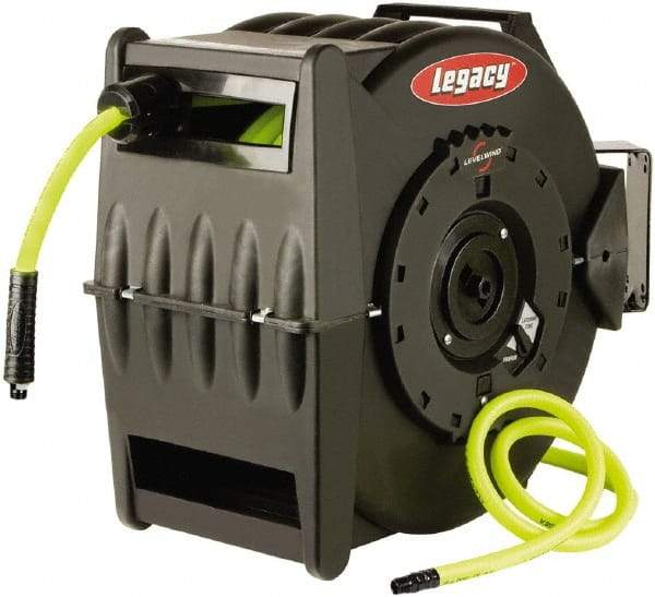 Legacy - 50' Spring Retractable Hose Reel - 300 psi, Hose Included - Exact Tool & Supply