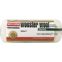 Wooster Brush - 1" Nap, 9" Wide Paint Roller - Rough Texture, Lambswool - Exact Tool & Supply