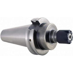 Techniks - 1/16 to 13/32" Capacity, 6" Projection, CAT40 Taper Shank, ER16 Mini-ER Collet Chuck - 8.68" OAL - Exact Tool & Supply