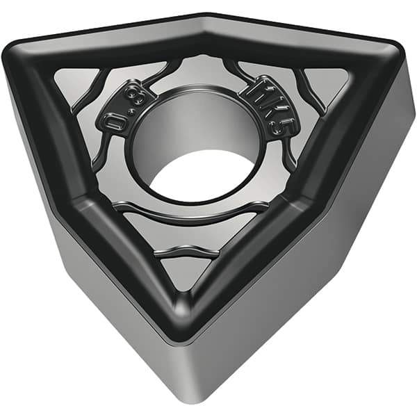 Walter - WNMG333 MK5 Grade WKK20S Carbide Turning Insert - TiCN/Al2O3/TiCN Finish, 80° Trigon, 3/8" Inscr Circle, 3/16" Thick, 3/64" Corner Radius - Exact Tool & Supply
