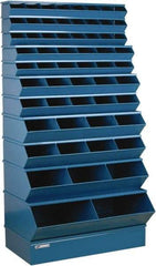 Stackbin - 11 Bin, Shelving Unit with Openings & Base - 37" Wide x 76" High - Exact Tool & Supply