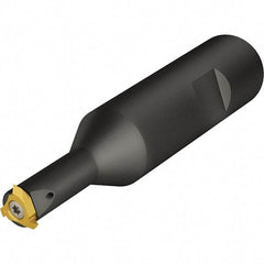 Vargus - TMSD, Internal or External, Right Hand, 1" Max Depth of Cut, 0.41 to 1/2" Groove Width, Indexable Grooving Tool Holder - 7V Insert Compatibility, 3/4" Shank Height, 3/4" Shank Width, 3.74" OAL, Through Coolant - Exact Tool & Supply