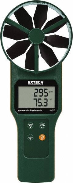 Extech - 0.2 to 30 m/Sec Air CFM, CMM Anemometer and Psychrometer - 140°F Max - Exact Tool & Supply