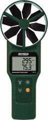 Extech - 0.2 to 30 m/Sec Air CFM, CMM Anemometer and Psychrometer - 140°F Max - Exact Tool & Supply