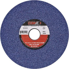 Camel Grinding Wheels - 14" Diam x 5" Hole x 1-1/2" Thick, H Hardness, 46 Grit Surface Grinding Wheel - Ceramic, Type 1, Medium Grade, Vitrified Bond, No Recess - Exact Tool & Supply