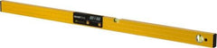 Smart Tool - 48" Long 2 Vial Box Beam Level - Aluminum, Yellow, 1 Level & 1 Plumb Vials - Exact Tool & Supply