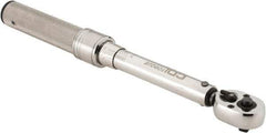 CDI - 1/4" Drive Micrometer Torque Wrench - 10 In/Lb to 50 In/Lb Torque, 10-1/8" OAL, 0.5 N/m Graduation, Pear Head - Exact Tool & Supply