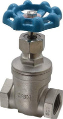 Legend Valve - 3/4" Pipe, Threaded Stainless Steel Solid Wedge Stem Gate Valve - 600 WOG, 125 WSP - Exact Tool & Supply