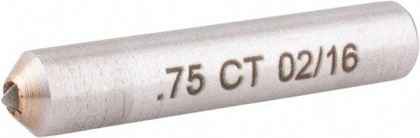 Made in USA - 3/4 Carat Single Point Diamond Dresser - 2" Long x 3/8" Shank Diam - Exact Tool & Supply