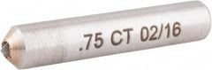 Made in USA - 3/4 Carat Single Point Diamond Dresser - 2" Long x 3/8" Shank Diam - Exact Tool & Supply