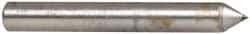 Made in USA - 1" Long x 1/8" Shank Diam Single Point Diamond Dresser - 60° Included Angle - Exact Tool & Supply