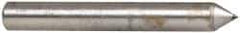 Made in USA - 1" Long x 1/8" Shank Diam Single Point Diamond Dresser - 60° Included Angle - Exact Tool & Supply