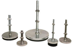 Gibraltar - 1/2-13 Bolt Thread, Studded Pivotal Stud Mount Leveling Pad & Mount - 3,500 Max Lb Capacity, 2-1/2" Base Diam - Exact Tool & Supply