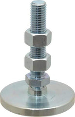 Gibraltar - 5/8-11 Bolt Thread, Studded Pivotal Stud Mount Leveling Pad & Mount - 5,000 Max Lb Capacity, 3" Base Diam - Exact Tool & Supply