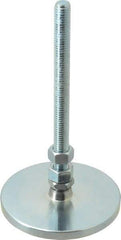 Gibraltar - 1/2-13 Bolt Thread, Studded Pivotal Stud Mount Leveling Pad & Mount - 3,500 Max Lb Capacity, 4" Base Diam - Exact Tool & Supply