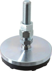 Gibraltar - 5/8-11 Bolt Thread, Studded Pivotal Stud Mount Leveling Pad & Mount - 5,000 Max Lb Capacity, 4" Base Diam - Exact Tool & Supply