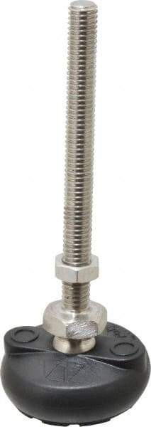 Gibraltar - 3/8-16 Bolt Thread, Studded Pivotal Stud Mount Leveling Pad & Mount - 4,000 Max Lb Capacity, 2" Base Diam - Exact Tool & Supply
