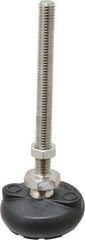 Gibraltar - 3/8-16 Bolt Thread, Studded Pivotal Stud Mount Leveling Pad & Mount - 4,000 Max Lb Capacity, 2" Base Diam - Exact Tool & Supply