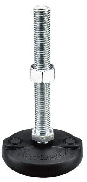 Gibraltar - 1/2-13 Bolt Thread, Studded Pivotal Stud Mount Leveling Pad & Mount - 5,000 Max Lb Capacity, 3" Base Diam - Exact Tool & Supply