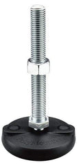 Gibraltar - 1/2-13 Bolt Thread, Studded Pivotal Stud Mount Leveling Pad & Mount - 5,000 Max Lb Capacity, 3" Base Diam - Exact Tool & Supply