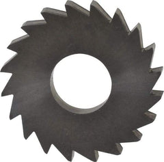Made in USA - 1" Diam x 1/8" Blade Thickness x 3/8" Arbor Hole Diam, 20 Tooth Slitting and Slotting Saw - Arbor Connection, Right Hand, Uncoated, Solid Carbide, Concave Ground - Exact Tool & Supply
