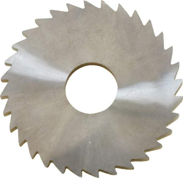 Made in USA - 1-3/4" Diam x 1/8" Blade Thickness x 1/2" Arbor Hole Diam, 32 Tooth Slitting and Slotting Saw - Arbor Connection, Solid Carbide, Concave Ground - Exact Tool & Supply