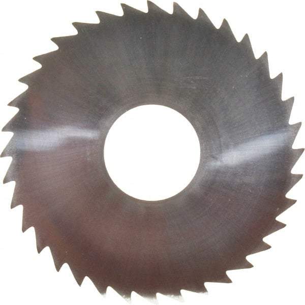 Made in USA - 2" Diam x 0.0313" Blade Thickness x 5/8" Arbor Hole Diam, 36 Tooth Slitting and Slotting Saw - Arbor Connection, Uncoated, Solid Carbide, Concave Ground - Exact Tool & Supply