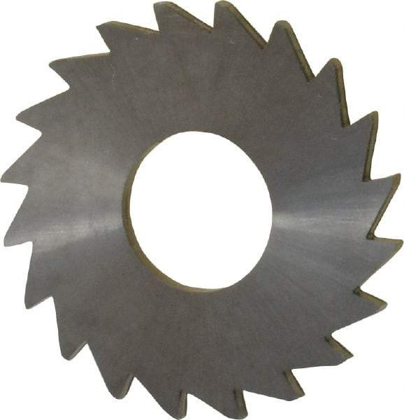 Made in USA - 1" Diam x 1/16" Blade Thickness x 3/8" Arbor Hole Diam, 20 Tooth Slitting and Slotting Saw - Arbor Connection, Right Hand, Uncoated, Solid Carbide, Concave Ground - Exact Tool & Supply
