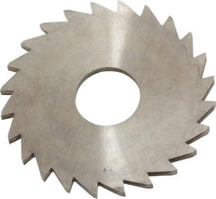 Made in USA - 1-1/4" Diam x 1/16" Blade Thickness x 3/8" Arbor Hole Diam, 24 Tooth Slitting and Slotting Saw - Arbor Connection, Right Hand, Uncoated, Solid Carbide, Concave Ground - Exact Tool & Supply