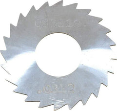 Made in USA - 1-1/4" Diam x 0.0313" Blade Thickness x 1/2" Arbor Hole Diam, 24 Tooth Slitting and Slotting Saw - Arbor Connection, Right Hand, Uncoated, Solid Carbide, Concave Ground - Exact Tool & Supply