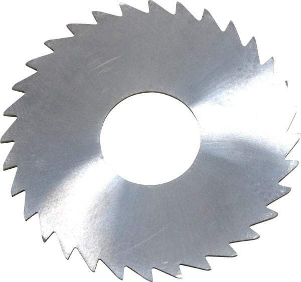 Made in USA - 1-1/2" Diam x 0.0313" Blade Thickness x 1/2" Arbor Hole Diam, 32 Tooth Slitting and Slotting Saw - Arbor Connection, Uncoated, Solid Carbide, Concave Ground - Exact Tool & Supply