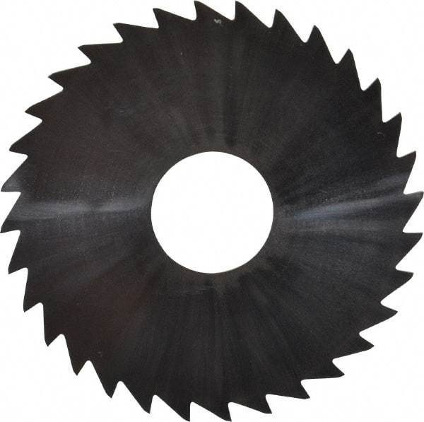 Made in USA - 1-3/4" Diam x 0.0313" Blade Thickness x 1/2" Arbor Hole Diam, 32 Tooth Slitting and Slotting Saw - Arbor Connection, Uncoated, Solid Carbide, Concave Ground - Exact Tool & Supply