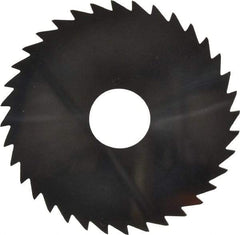 Made in USA - 2" Diam x 0.0313" Blade Thickness x 1/2" Arbor Hole Diam, 36 Tooth Slitting and Slotting Saw - Arbor Connection, Uncoated, Solid Carbide, Concave Ground - Exact Tool & Supply