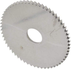 Made in USA - 2-3/4" Diam x 1/8" Blade Thickness x 5/8" Arbor Hole Diam, 60 Tooth Slitting and Slotting Saw - Arbor Connection, Solid Carbide, Concave Ground - Exact Tool & Supply