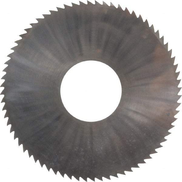 Made in USA - 3" Diam x 0.0312" Blade Thickness x 1" Arbor Hole Diam, 72 Tooth Slitting and Slotting Saw - Arbor Connection, Right Hand, Uncoated, Solid Carbide, 5° Rake, Concave Ground - Exact Tool & Supply