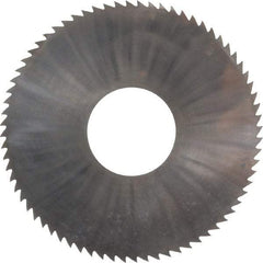 Made in USA - 3" Diam x 0.0312" Blade Thickness x 1" Arbor Hole Diam, 72 Tooth Slitting and Slotting Saw - Arbor Connection, Right Hand, Uncoated, Solid Carbide, 5° Rake, Concave Ground - Exact Tool & Supply