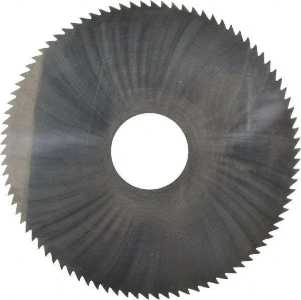 Made in USA - 4" Diam x 0.046" Blade Thickness x 1" Arbor Hole Diam, 90 Tooth Slitting and Slotting Saw - Arbor Connection, Solid Carbide, Concave Ground - Exact Tool & Supply