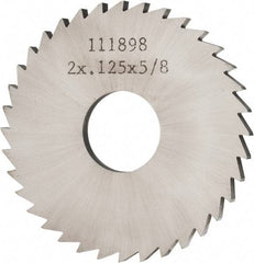Made in USA - 2" Diam x 1/8" Blade Thickness x 5/8" Arbor Hole Diam, 36 Tooth Slitting and Slotting Saw - Arbor Connection, Solid Carbide, Concave Ground - Exact Tool & Supply