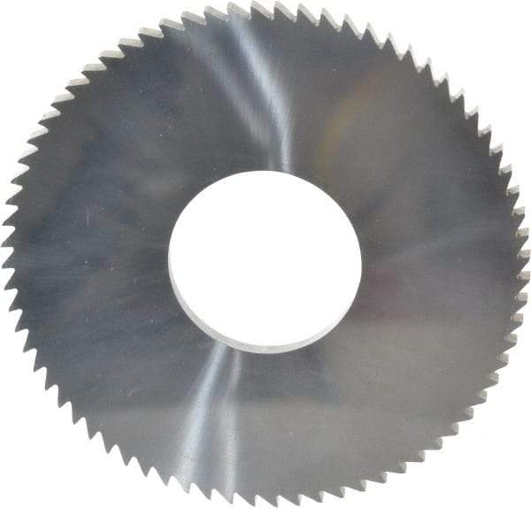 Made in USA - 2-3/4" Diam x 1/8" Blade Thickness x 1" Arbor Hole Diam, 72 Tooth Slitting and Slotting Saw - Arbor Connection, Solid Carbide, Concave Ground - Exact Tool & Supply