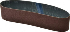 Made in USA - 2" Wide x 18-15/16" OAL, 80 Grit, Aluminum Oxide Abrasive Belt - Aluminum Oxide, Medium, Coated - Exact Tool & Supply
