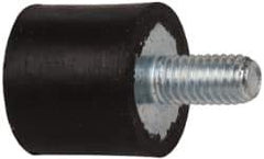 Tech Products - 18 Lb Capacity, 10-32 Plate/Stud Vibration Isolator - 9/16" Diam, 1/2" High - Exact Tool & Supply