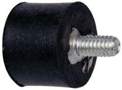 Tech Products - 45 Lb Capacity, 1/4-20 Plate/Stud Vibration Isolator - 1" Diam, 3/4" High - Exact Tool & Supply